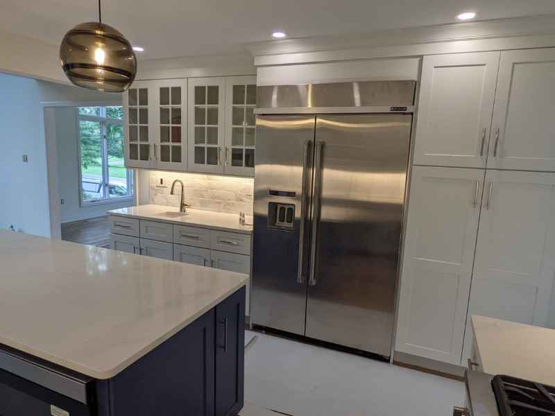 Full kitchen remodeling project in Bala Cynwyd showing new cabinets and countertops